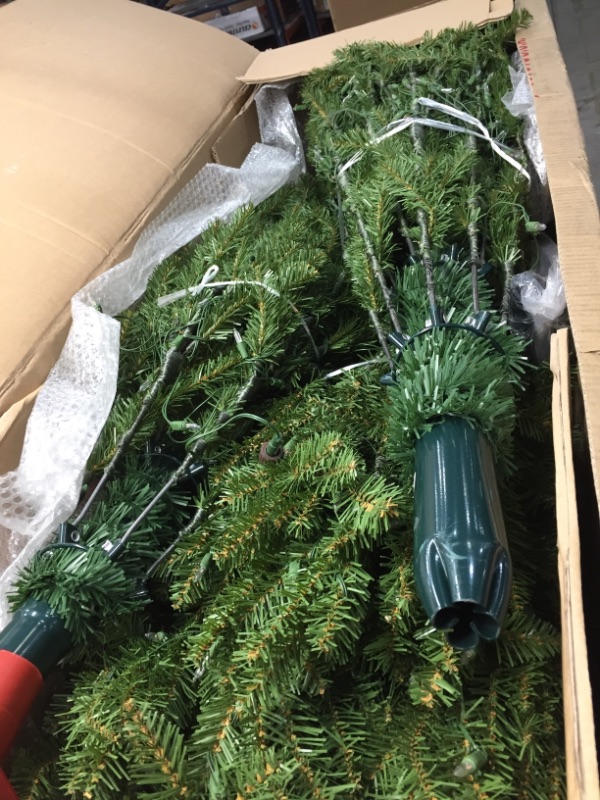 Photo 2 of ****INCOMPLETE**** National Tree 9 Foot Dunhill Fir Tree with 900 Dual LED Lights and 9 Function Footswitch, Hinged (DUH-300D-90) & Elf Stor Premium Green Christmas Tree Bag Holiday Extra Large for up to 9' Tree Storage
