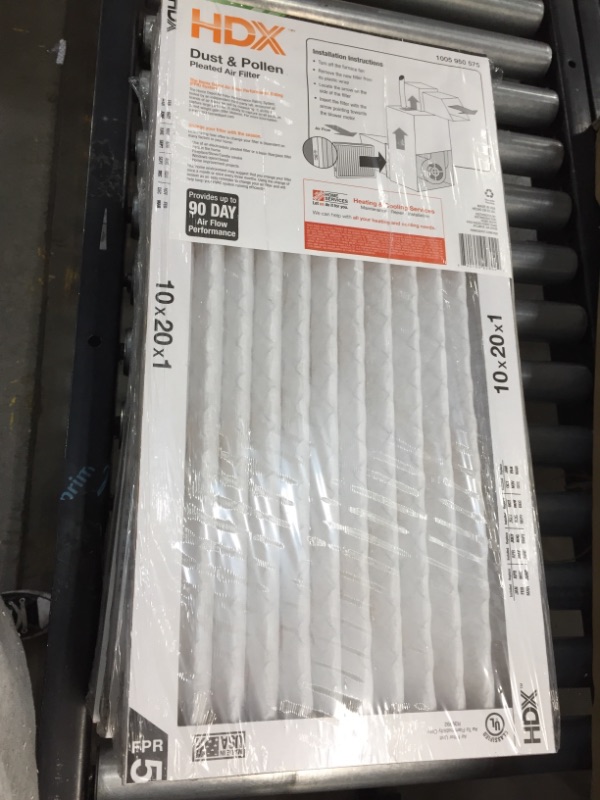 Photo 2 of 10 x 20x x 1 Standard Pleated Air Filter FPR 5 (12 pack)
