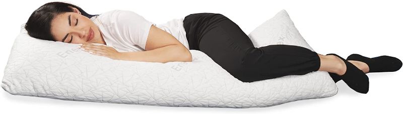Photo 1 of ???EnerPlex Body Pillow - Adjustable Shredded Memory Foam Reading Pillow w/ Plush Bamboo Cover for Adults