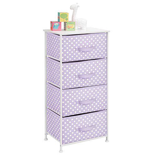 Photo 1 of  4 Drawer Removable Fabric Bins - Polka Dot 
GREY AND WHITE 