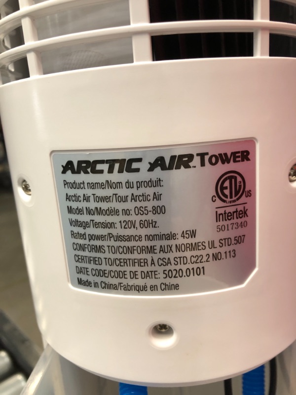 Photo 1 of ARCTIC AIR
Oscillating Tower 305 CFM 3 speed Portable Evaporative Cooler for 100 sqft.