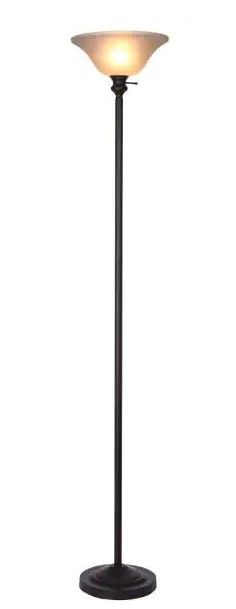 Photo 1 of 
Hampton Bay
71.25 in. Bronze Torchiere Floor Lamp Plastic Shade with 9.5-Watt LED Bulb Included