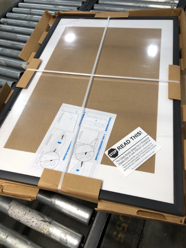Photo 1 of 26 by 38 Inch Picture Frame, Smooth Wrap Finish, Black Thin