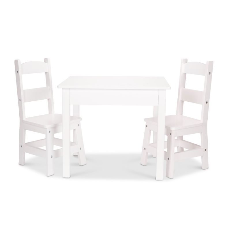 Photo 1 of ****SIMALLAR TO STOCK PHOTO TABLE TOP DAMAGED**** Melissa & Doug 3-Piece Wood Table & Chairs Set - Ages 3+
