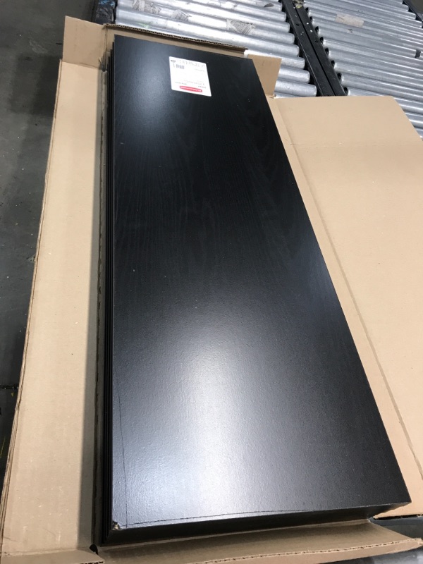 Photo 2 of **5 BLACK SHELFS OF - Rubbermaid 12-inch D X 36-inch L Black Laminated Wood Shelf
