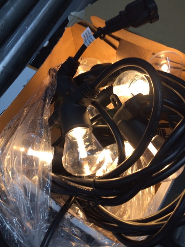 Photo 1 of 24 ft. Black Bistro Integrated LED String Light
