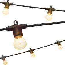 Photo 1 of 24 ft. Black Bistro Integrated LED String Light
