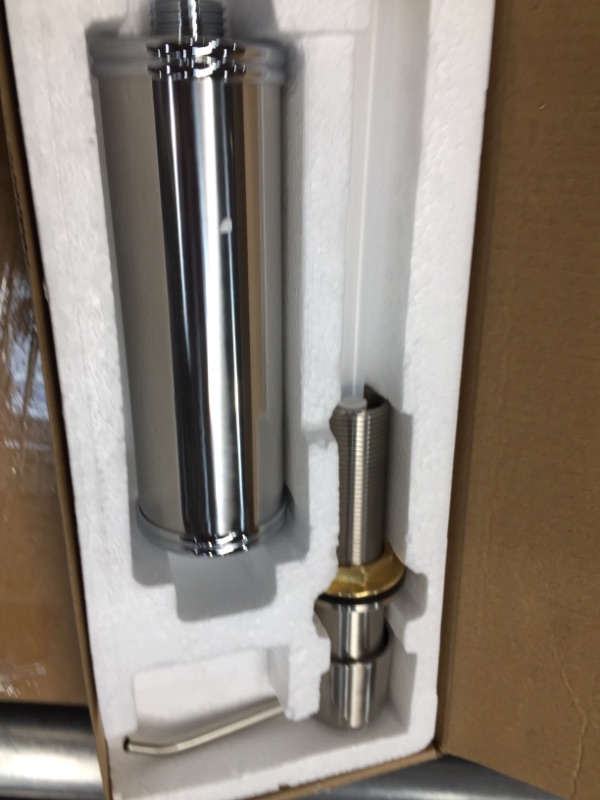 Photo 1 of 10 oz. Kitchen Soap Dispenser in Stainless Steel
