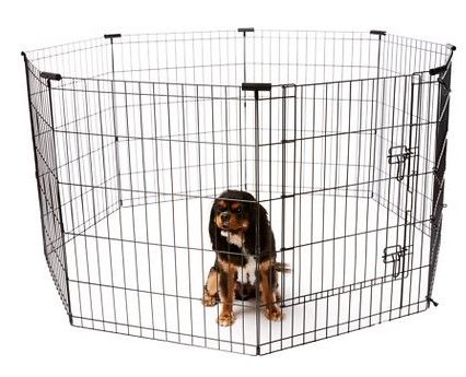 Photo 1 of **DIFFERNT FROM STOCK PHOTO** (MODEL AND SIZE UNKNOWN)
6 panel puppy playpen , Black