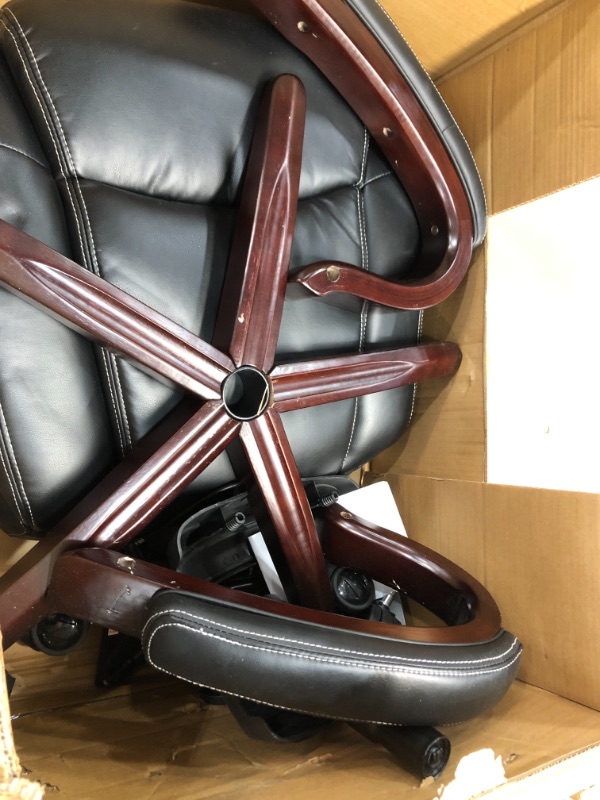 Photo 3 of La-Z-Boy 45783A Bellamy Bonded Leather Executive Office Chair with Memory Foam Cushions, Black

//MINOR COSMETIC DAMAGE
