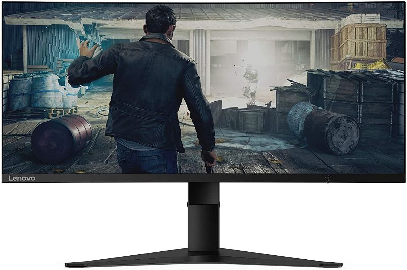 Photo 1 of Lenovo G34w-10 34" UW-QHD Curved Screen WLED Gaming LCD Monitor - 21:9 - Black - 34" Class - Vertical Alignment (VA) - 3440 X 1440 - 16.7 Million ColoR

//MINOR DAMAGE TO SCREEN WITH SCRATCHES 
