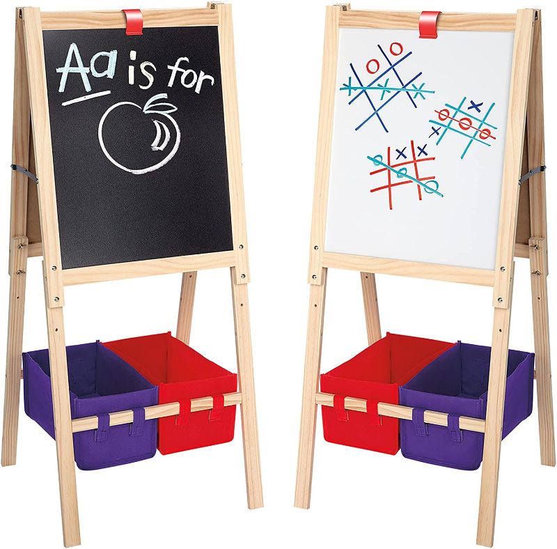 Photo 1 of Cra-Z-Art 3-in-1 Smartest Artist Easel, Wood with Chalkboard and Dry Erase Board
