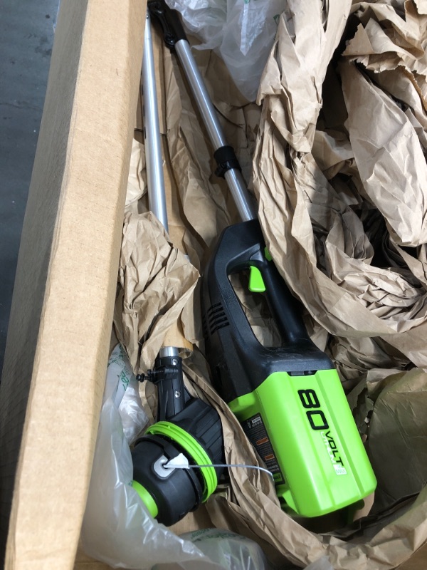 Photo 3 of Greenworks Pro 80V Cordless Brushless String Trimmer + Leaf Blower Combo, 2Ah Battery and Charger Included STBA80L210

//UNABLE TO TEST MISSING BATTERY AND CHARGER 
