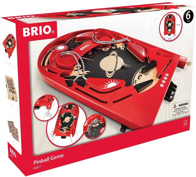 Photo 1 of BRIO 34017 Pinball Game | A Classic Vintage, Arcade Style Tabletop Game for Kids and Adults Ages 6 and Up,Red

///MISSING PINBALLS
