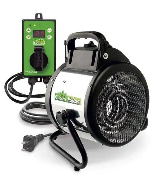 Photo 1 of Bio Green USA Inc Palma 8 in. W X 12.5 in. D X 11 in. H Greenhouse Heater with Digital Thermostat, 120 Sq. Ft. Shed Accessories, Blacks


//TESTED AND FUNCTIONAL