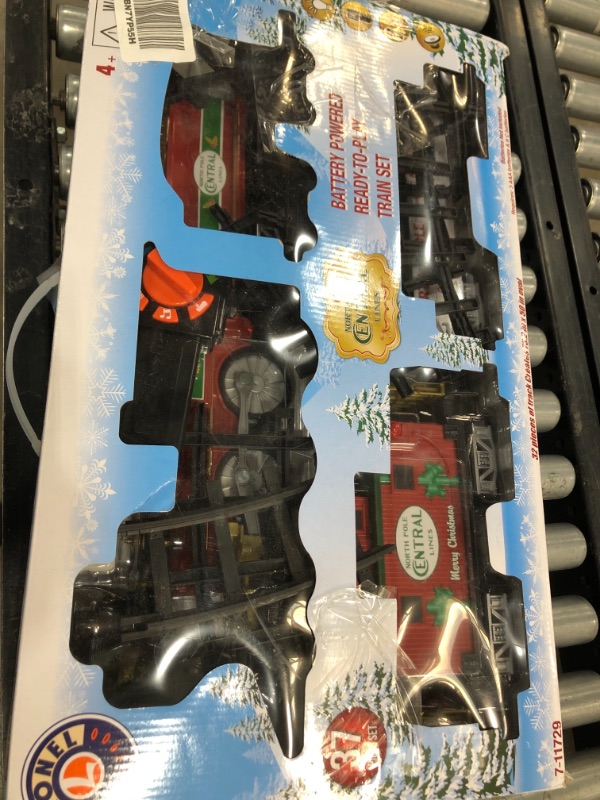 Photo 2 of Lionel North Pole Central Ready-to-Play Freight Set, Battery-powered Model Train Set with Remote Multi, 50 x 73"
