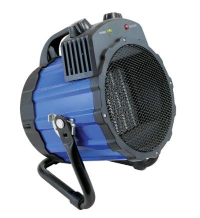 Photo 1 of Comfort Zone PowerGear 1500-Watt Portable Ceramic Utility Heater with Pivoting Cradle Base, Blue

//TESTED AND FUNCTIONAL