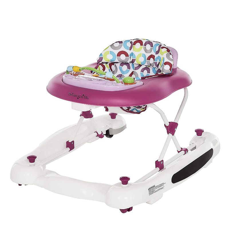 Photo 1 of Dream On Me Go-Getter 3-in-1 Activity Baby Walk-Behind, Push Walker, Rocker, Pink, Crib, 12 Pounds
