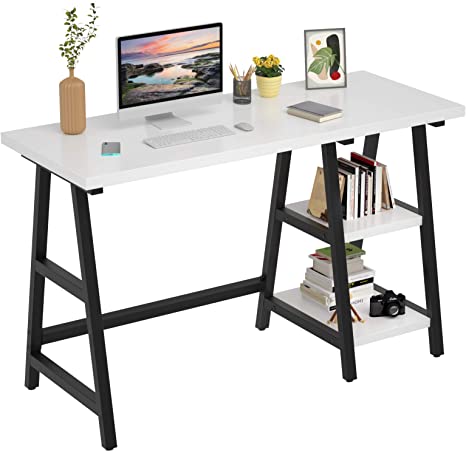 Photo 1 of Foxemart Computer Desk 47 Inch Study Writing Home Office Trestle 