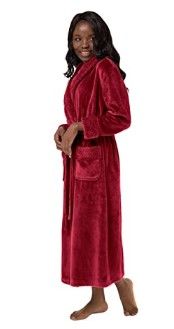 Photo 1 of Plush Robes For Women, Soft Warm Fleece Bathrobe for Women, Long Comfy Women's Robe
small