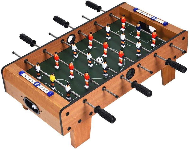 Photo 1 of Foosball Table Score Keepers, Wood Soccer Table Top for Kids, Family Night, Parties, Game Rooms (46"x27"x6")