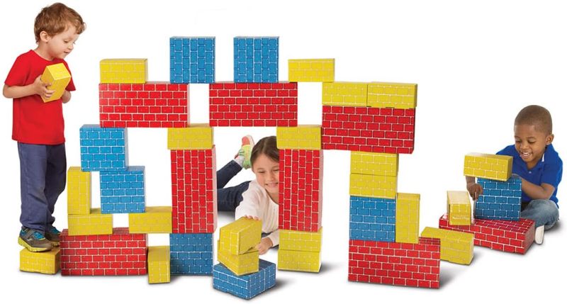 Photo 2 of Melissa & Doug Jumbo Extra-Thick Cardboard Building Blocks - 40 Blocks in 3 Sizes
