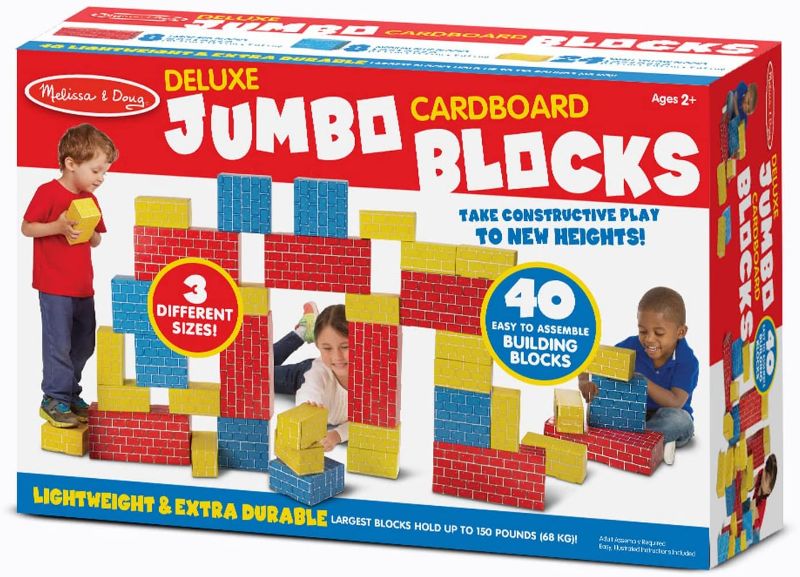 Photo 1 of Melissa & Doug Jumbo Extra-Thick Cardboard Building Blocks - 40 Blocks in 3 Sizes
