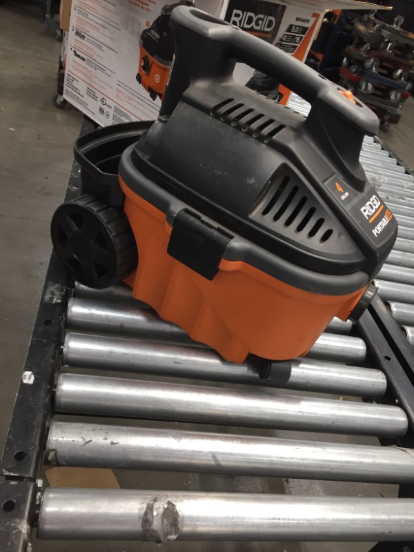 Photo 2 of ***missing cord/battery Unable to test****Ridgid WD4070 4 Gallon Portable Vacuum