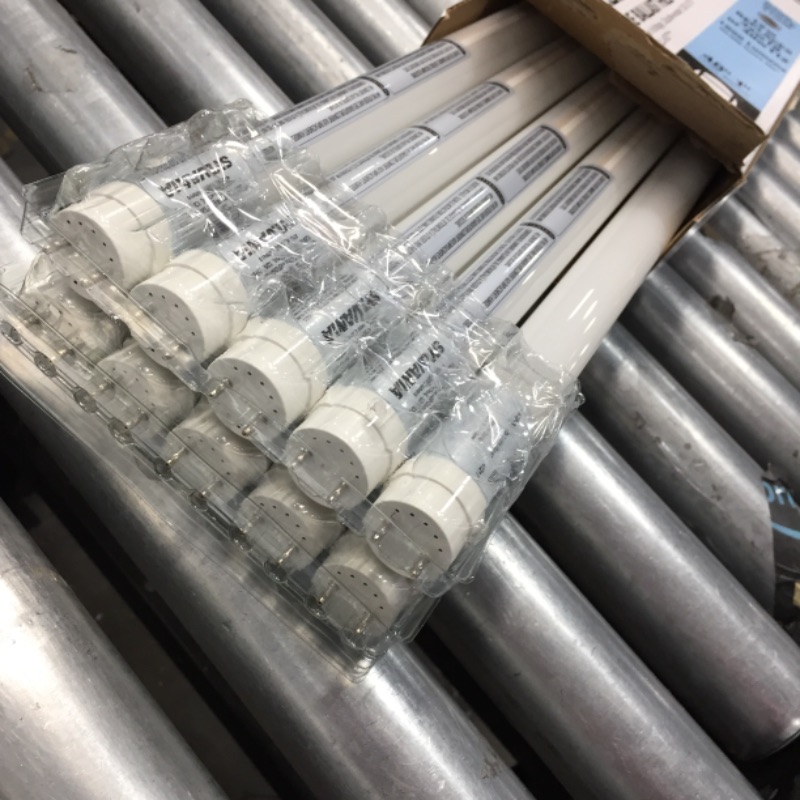 Photo 1 of 12-Watt 4 ft. Linear T8 LED Tube Light Bulb Cool White Type B Bypass (10-Pack)
