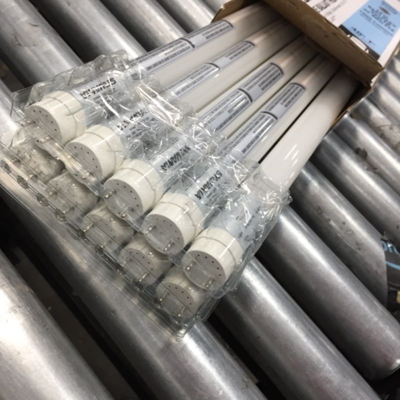 Photo 1 of 12-Watt 4 ft. Linear T8 LED Tube Light Bulb Cool White Type B Bypass (10-Pack)
