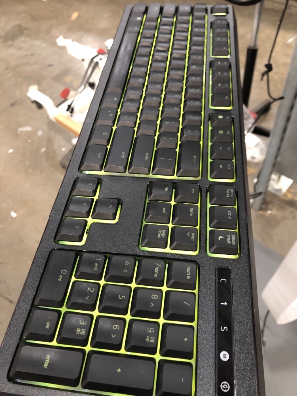 Photo 2 of Razer Ornata Chroma Gaming Keyboard: Hybrid Mechanical Key Switches - Customizable Chroma RGB Lighting - Individually Backlit Keys - Detachable Plush Wrist Rest - Programmable Macro Functionality
