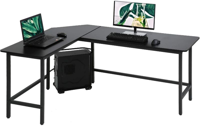 Photo 1 of CubiCubi L Shaped Desk Computer Corner Desk, Home Office Gaming Table, Sturdy Writing Workstation with Small Table, Space-Saving, Easy to Assemble (similar brand different style of table)
