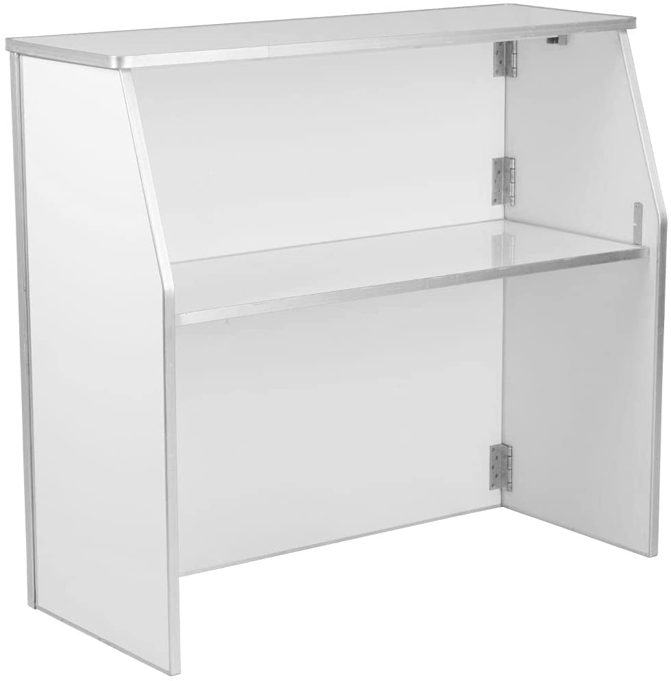 Photo 1 of Flash Furniture 4' White Laminate Foldable Bar
