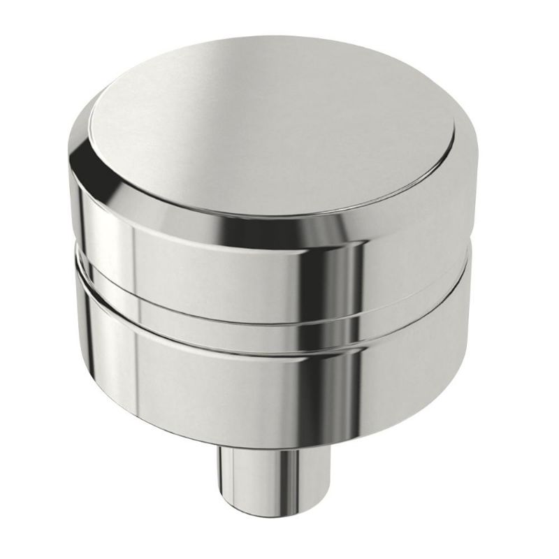 Photo 1 of 12 Etched Modern 1 in. (26 Mm) Polished Chrome Round Cabinet Knob
