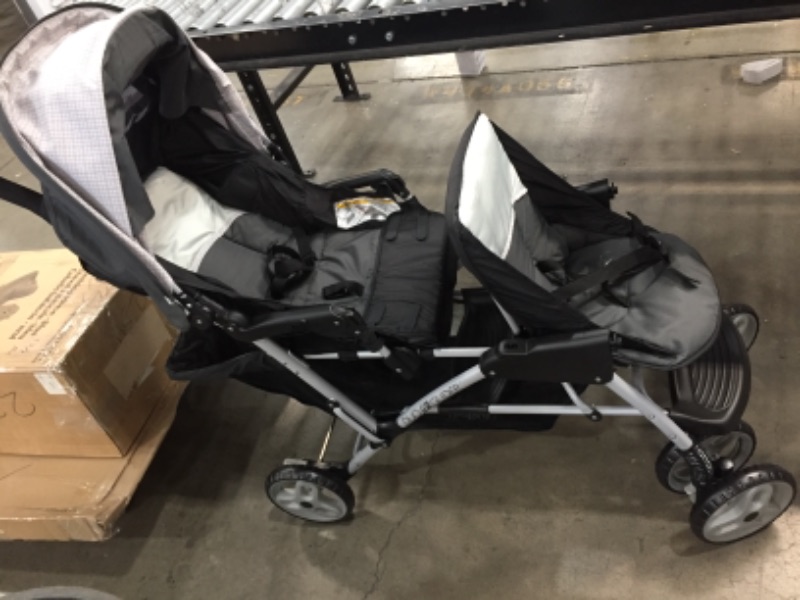 Photo 3 of Graco DuoGlider Double Stroller | Lightweight Double Stroller with Tandem Seating, Glacier
