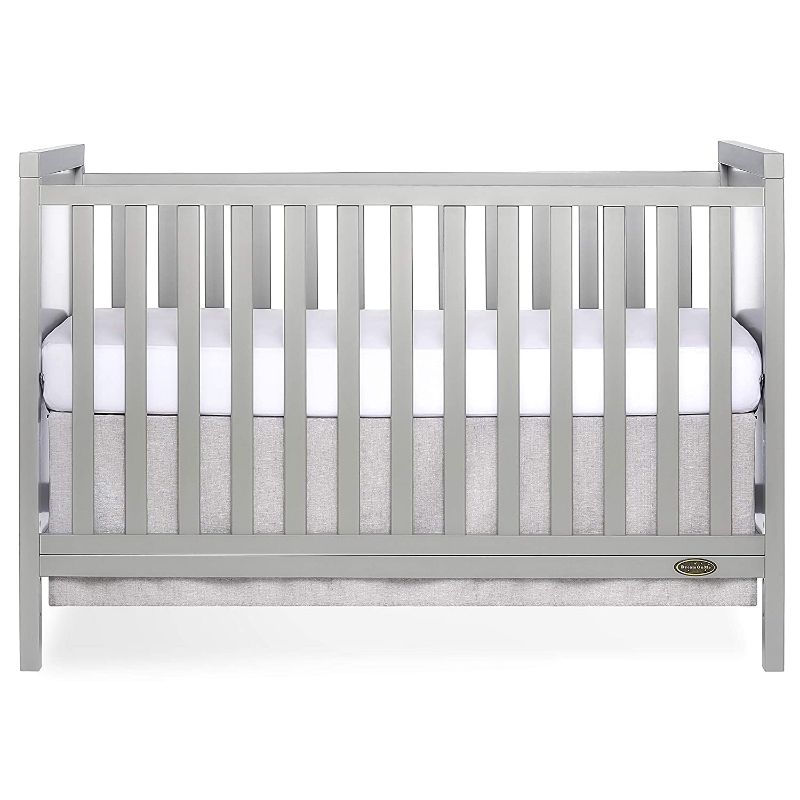 Photo 1 of Dream On Me Springfield 3-in-1 Convertible Crib in Cool Grey, Greenguard Gold Certified
