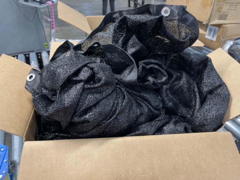 Photo 2 of 12 Ft. X 20 Ft. Heavy Duty 6 Oz. Black Poly Tarp 11-12 Mil Thick
