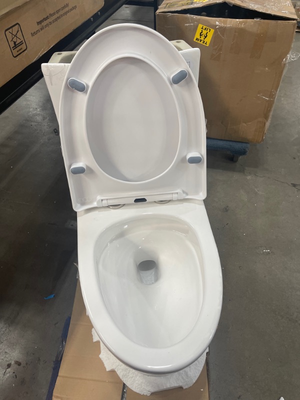 Photo 5 of Aquia Dual Flush 1.28 / .8 GPF Floor Mounted Elongated Toilet 