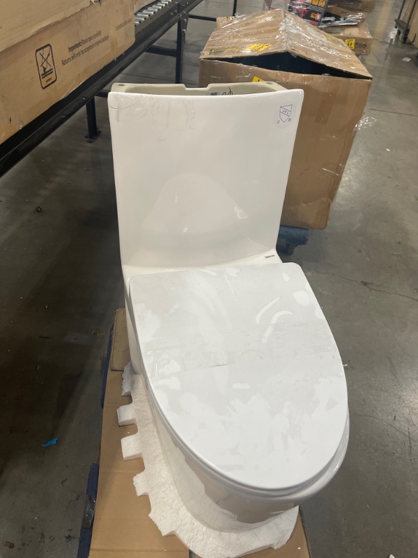 Photo 4 of Aquia Dual Flush 1.28 / .8 GPF Floor Mounted Elongated Toilet 