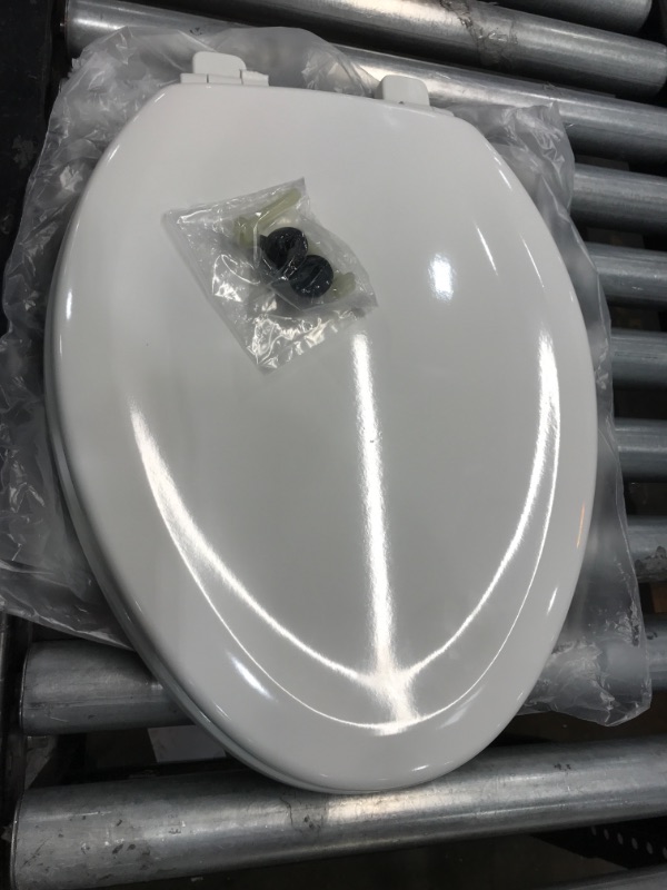 Photo 2 of *MINOR DAMAGE* KOHLER Stonewood White Elongated Slow-Close Toilet Seat