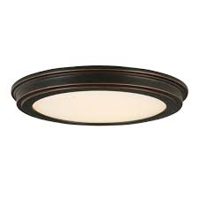 Photo 1 of *MISSING ONE OF THGE LIGHTS* 13 in. Oil Rubbed Bronze Color Changing LED Ceiling Flush Mount (2-Pack)