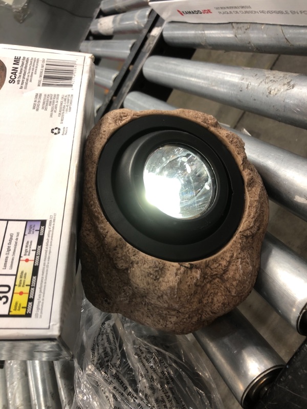 Photo 3 of 1-Light Solar Outdoor Integrated LED 3000K 30-Lumens Rock Spot Light