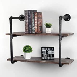 Photo 1 of MBQQ Industrial Retro Pipe Shelf 30in 2 Tier Wall Mounted,Rustic Floating Shelves,Farmhouse Kitchen Bar **PREVIOUSLY OPENED***
