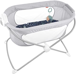 Photo 1 of Fisher-Price Soothing View Vibe Bassinet – Moonlight Forest, Folding Portable Baby Cradle with Calming Vibrations and Music