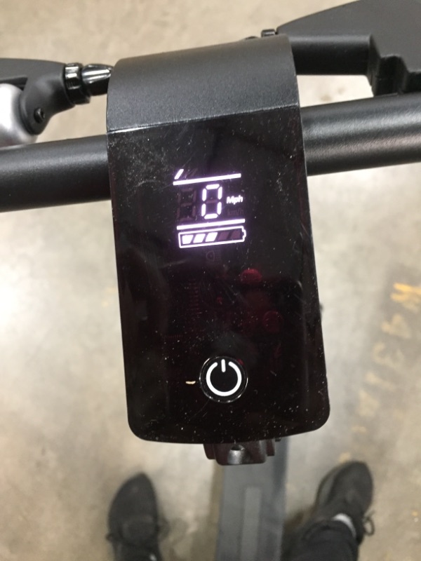 Photo 1 of Hiboy NEX3 Electric Scooter - 8.5" Solid Tires - Up to 16 Miles Long-Range & 16 mph Portable Folding Commuting Electric Scooter for Adults with Double Braking System and Longer Deck
*** front wheel protector is broken... see photos**** 