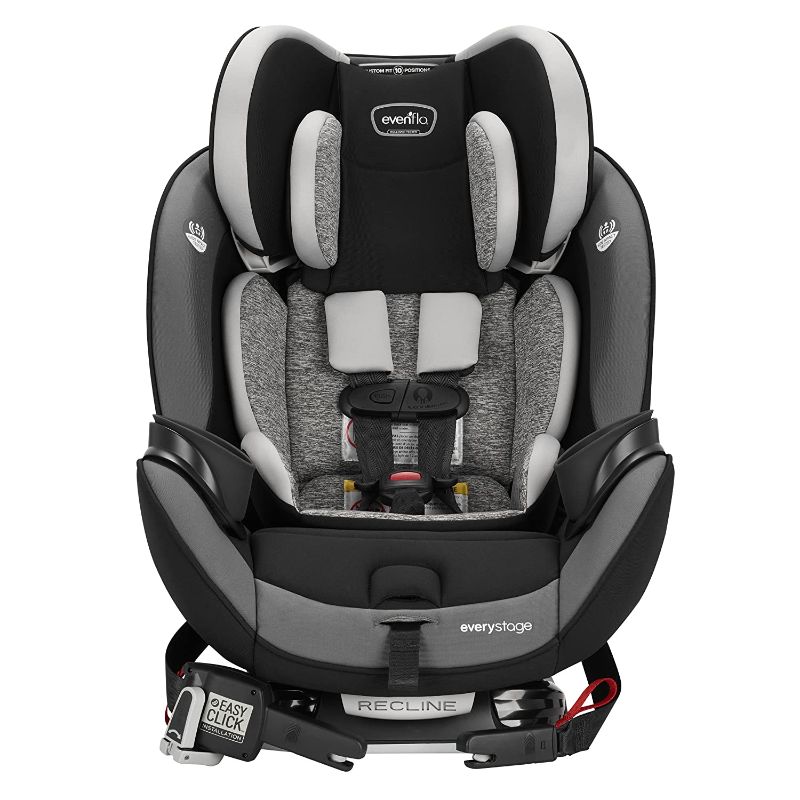 Photo 1 of Evenflo EveryStage DLX All-In-One Convertible Car Seat for Infants & Toddlers, Rear Facing, Forward Facing, Canyons Gray
