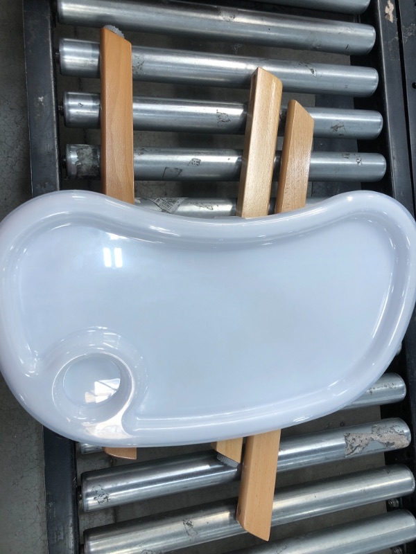 Photo 1 of Evolur Zoodle 2-in-1 High Booster Feeding Modern Design Toddler Chair, Removable Cushion, Adjustable Tray, Baby, Infant, Light Grey, 18.5 lbs
