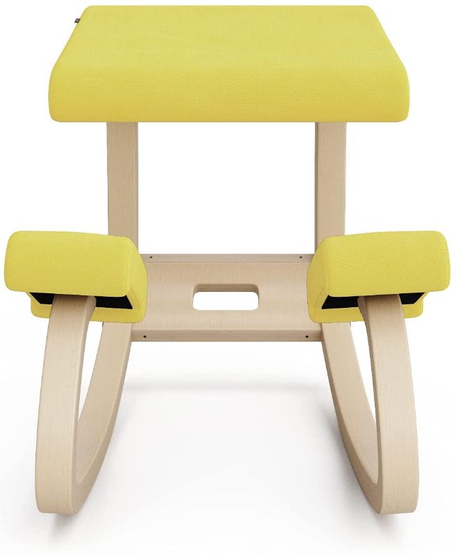 Photo 1 of Varier Variable Balans Original Kneeling Chair Designed by Peter Opsvik (Yellow Revive Fabric with Natural Ash Base)
