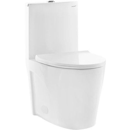 Photo 1 of Swiss Madison Toilette St Tropez Allongée à Double Chasse Hauteur Confortable En Blanc Brillant Plomberie Brute De 12 Po Par Swiss Madison SM-1T254
