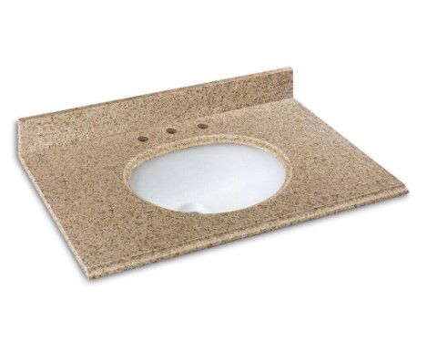 Photo 1 of 
Home Decorators Collection
37 in. W Granite Vanity Top in Beige with White Basin